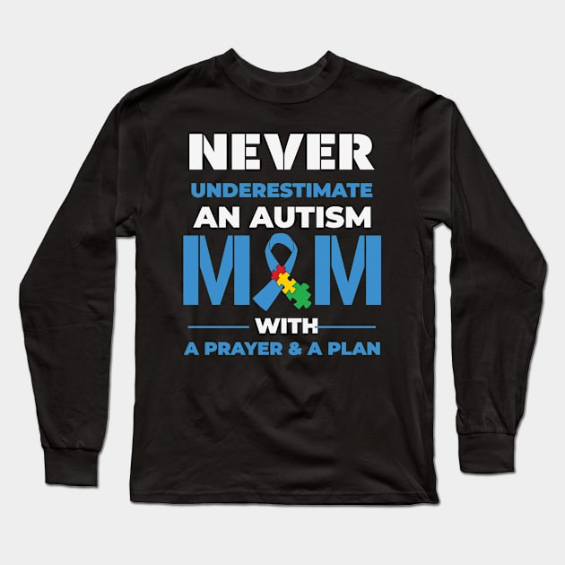 Autism Mom Prayer Autism Awareness Gift for Birthday, Mother's Day, Thanksgiving, Christmas Long Sleeve T-Shirt by skstring